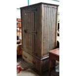Large pine cabinet on stand CONDITION: Please Note -  we do not make reference to the condition of