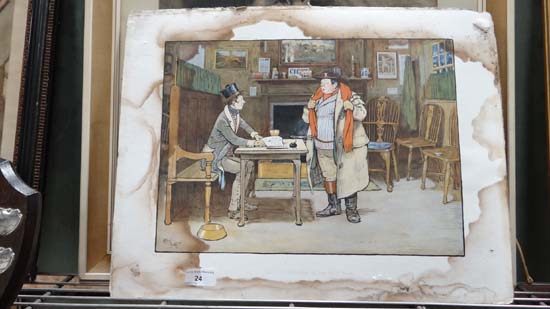 After Cecil Charles Windsor Aldin  (  )
A coloured print 
' The two Wellers at the Blue Boar '
14