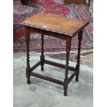 Oak barley twist side table CONDITION: Please Note -  we do not make reference to the condition of