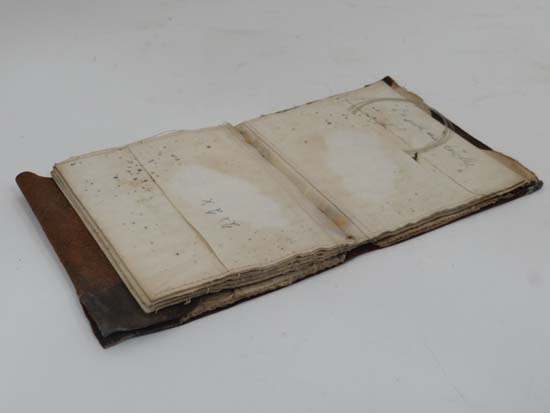 Fishing : A leather fly wallet, c1900  CONDITION: Please Note -  we do not make reference to the
