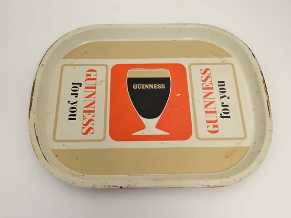 Guinness advertising : a tray marked " Guniness for you '  , 16 x 12 1/2"  CONDITION: Please Note - - Image 2 of 4