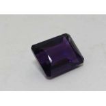 An unmounted purple amethyst coloured stone approx 1" long  CONDITION: Please Note -  we do not make