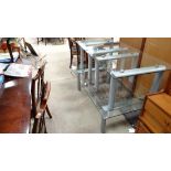 3 glass top tables (2+1) CONDITION: Please Note -  we do not make reference to the condition of lots