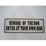 Beware of the dog sign  CONDITION: Please Note -  we do not make reference to the condition of