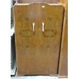 Single walnut wardrobe by Four Shields Furniture CONDITION: Please Note -  we do not make