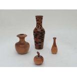 3 wooden vases etc CONDITION: Please Note -  we do not make reference to the condition of lots