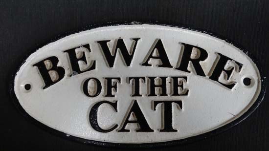 Beware of the cat sign CONDITION: Please Note -  we do not make reference to the condition of lots