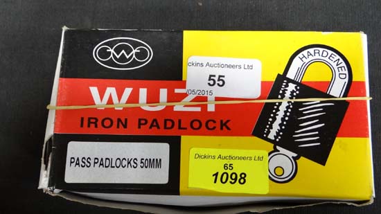 Box of 6 50mm pass padlocks CONDITION: Please Note -  we do not make reference to the condition of