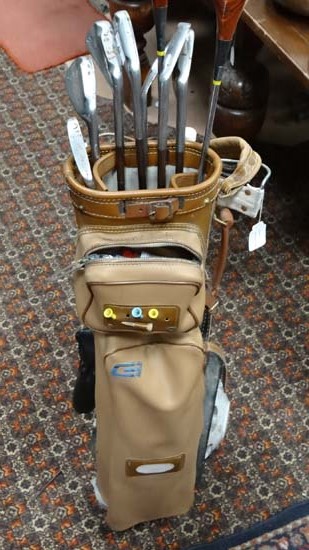 Set of golf clubs with bag and trolley CONDITION: Please Note -  we do not make reference to the