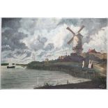 Jeanette Neart 1959 Dutch School
Oil on canvas
Figures , windmill , unloading a sail barge etc.