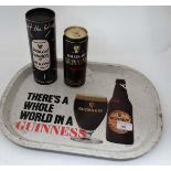Vintage Retro Advertising :  Guinness tray and a boxed Draught can of Guinness , the tray being