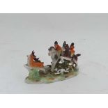 Hunting : A Continental porcelain stag h