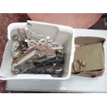 Quantity of assorted door handles, bracket etc  CONDITION: Please Note -  we do not make reference