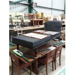 A late Victorian ebonised 4 legged daybed 29 1/2" wide x 76" long  CONDITION: Please Note -  we do