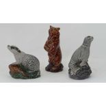 Scotch Whiskey ceramics - Badger, seal and bear (3) CONDITION: Please Note -  we do not make