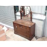 20th C oak  dressing table CONDITION: Please Note -  we do not make reference to the condition of