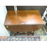 Drop flap table with barley twist legs CONDITION: Please Note -  we do not make reference to the