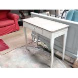 Painted console table with marble top. c1900 CONDITION: Please Note -  we do not make reference to