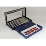 Waterman pen set & cased set of knives