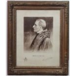 Pope autograph : after Photo by Cav G. Felici , Roma 
Sepia print bearing signature,
' Benedict XV