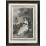 Eugene Lily after Gainsborough Early XX,
Monochrome engraving,
Mrs Brinsley Sheridan (Elizabeth