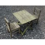 Childs garden table and 2 chairs  CONDITION: Please Note -  we do not make reference to the