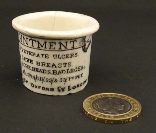 A small ointment pot for 'Holloways ointment' for the cure of gout and rheumatism, inveterate - Image 8 of 8