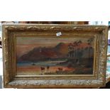 Gilt framed picture oil on canvas
Highland Scene CONDITION: Please Note -  we do not make