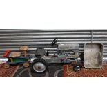 Childs ride on Tractor + wooden toy (2) CONDITION: Please Note -  we do not make reference to the