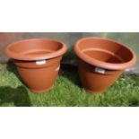 Gardening : 2 x 30cm pots CONDITION: Please Note -  we do not make reference to the condition of