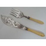 Pair of silver plated fish servers CONDITION: Please Note -  we do not make reference to the