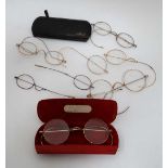 old glasses / spectacles + 2 cases CONDITION: Please Note -  we do not make reference to the