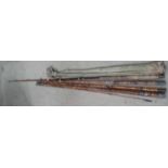 Qty fishing rods etc. CONDITION: Please Note -  we do not make reference to the condition of lots