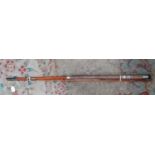 3-section 10 1/2ft wooden fishing rod CONDITION: Please Note -  we do not make reference to the