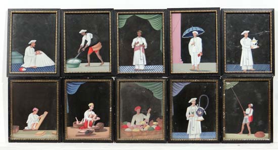 Raj - Indian School c.1900 :  a collection of ten (10) Indian figures depicting their occupations