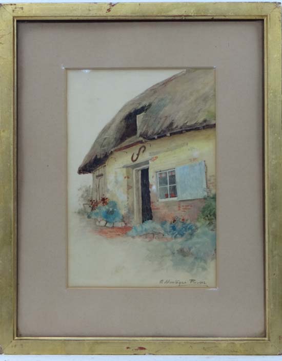 Alfred Montague Rivers(XIX-XX),
Watercolour,
Thatched country cottage,
Signed lower right,
9 1/2 x 6 - Image 3 of 4