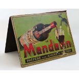 Advertising : A Pictorial easel formed advertising sign for ' Le Mandarin , prefare aux amers et