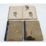 Books: A collection of  3 Henry Tonks artists sketch books. 1893 pattern filled with nudes,