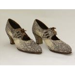 Vintage Retro ladies circa 1920's snake skin shoes CONDITION: Please Note -  we do not make