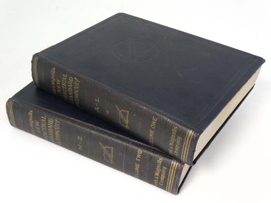 Books: 2 1952 edition volumes of  '' New Practical Standard Dictionary of the English
