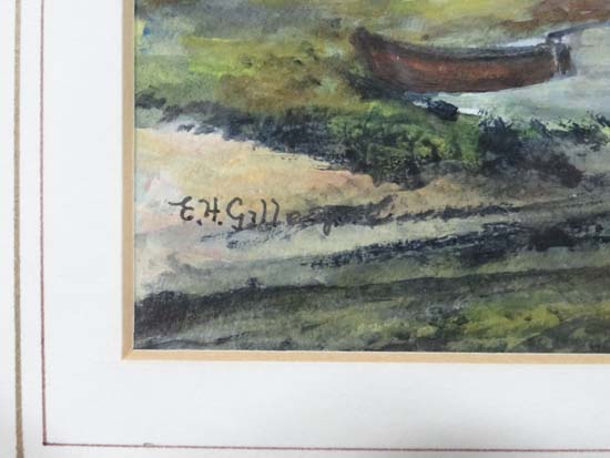 Elizabeth H Gillespie XX Scottish School,
Watercolour,
' View of Turret Dam from bridge ' Fishing in - Image 4 of 4