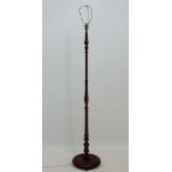 An early - mid 20thC mahogany standard lamp  69" high  CONDITION: Please Note -  we do not make