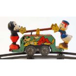 Clockwork tinplate Walt -Disney Mickey Mouse LTD : a very rare Wells (UK) Gus ? and Jacques ?