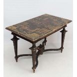 St Peters Table: A 16thC Italian /  Vatican table with hand painted mirrored image to top of