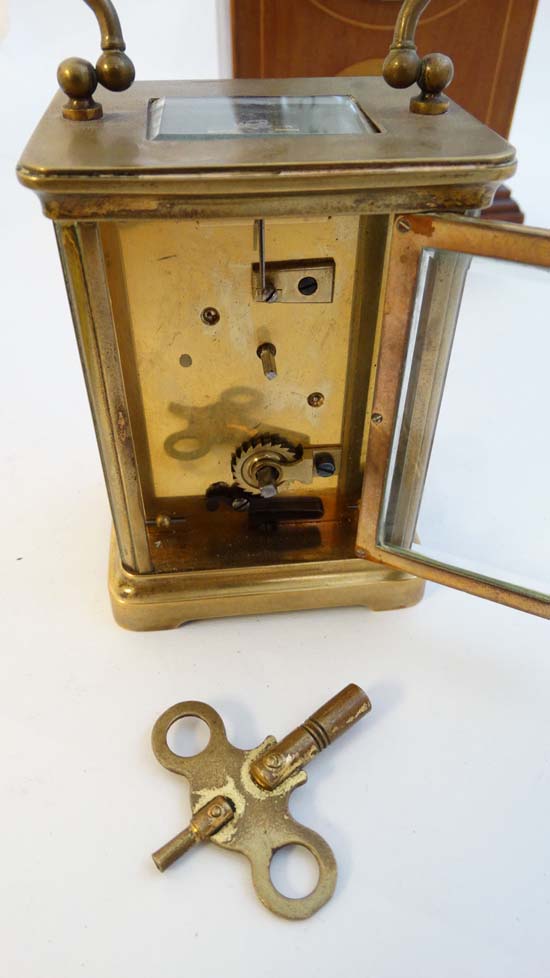 Lancet clock & carriage clock : a Duverdry & Bloquel  cylinder platform movement mahogany lancet - Image 4 of 7