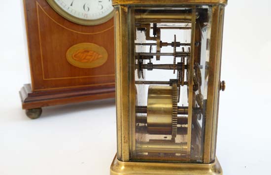 Lancet clock & carriage clock : a Duverdry & Bloquel  cylinder platform movement mahogany lancet - Image 3 of 7