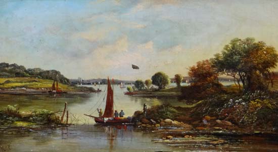 W J Horlor (XIX) Norfolk School
Oil on canvas
' On the Yare '
Monogrammed lower left and labelled - Image 3 of 4