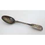 A silver fiddle pattern teaspoon engraved to handle 'Buckingham Horticultural Society ' and