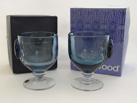 Wedgwood Glass : a Winston Churchill Cameo goblet and a HRH The Prince of Wales goblet , both - Image 6 of 8