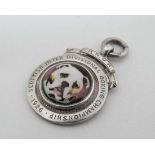 A silver fob hallmarked Birmingham 1925 engraved Scottish Inter Divisional Boxing Championship